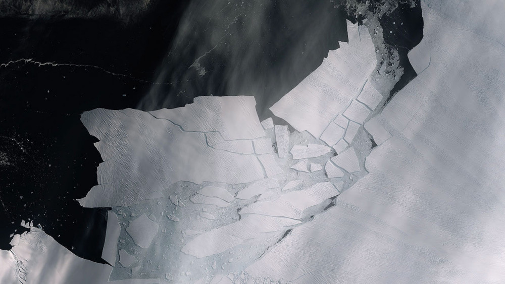 서남극 파인섬 빙붕의 위성사진 (사진=EPA, 연합뉴스)