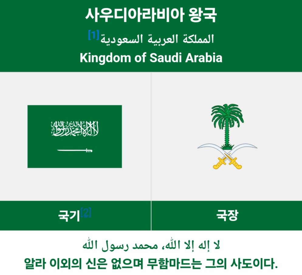 사우디아라비아 국기가 ㅈㄴ 무서운 이유